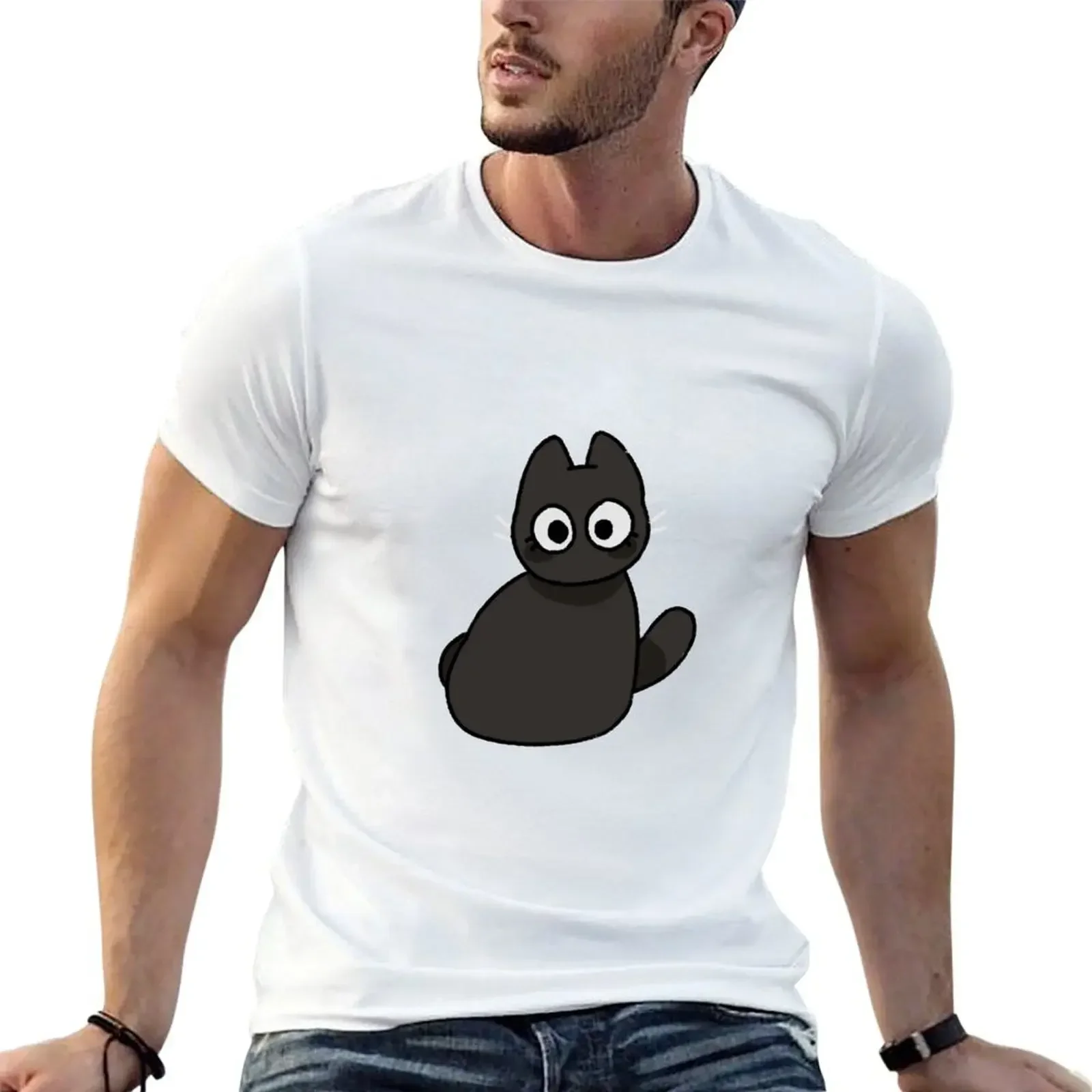 Pancake the cat T-Shirt sweat tees blacks vintage graphic tee mens t shirts casual stylish