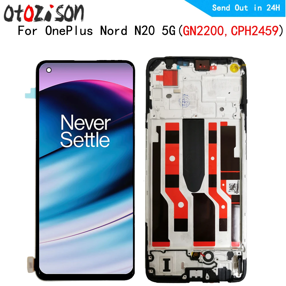 

6.43" AMOLED Screen For OnePlus Nord N20 5G GN2200, CPH2459 LCD Display Screen Touch Panel Digitizer With Frame Assembly