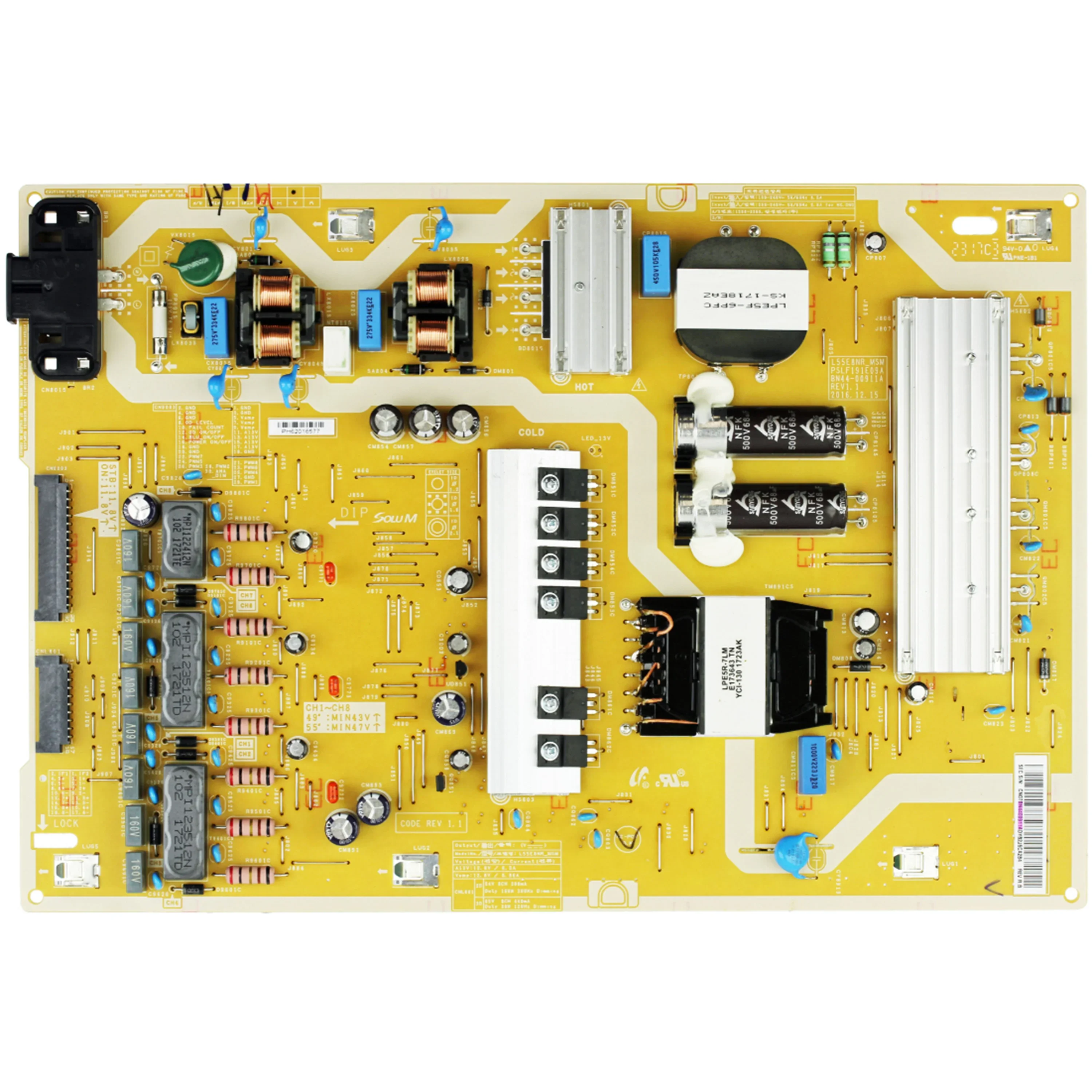 

BN44-00911A L55E8NR_MSM PSLF191E09A Power Supply Board is for UN55MU9000FXZA UN49MU800DFXZA UN55MU800DFXZA UN55MU8000FXZA TV