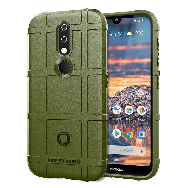 For Nokia 4.2 nokia4.2 Silicone Shield Case Armor Heavy Back Cover for nokia 4.2 Shockproof Rubber Matte Phone Cases