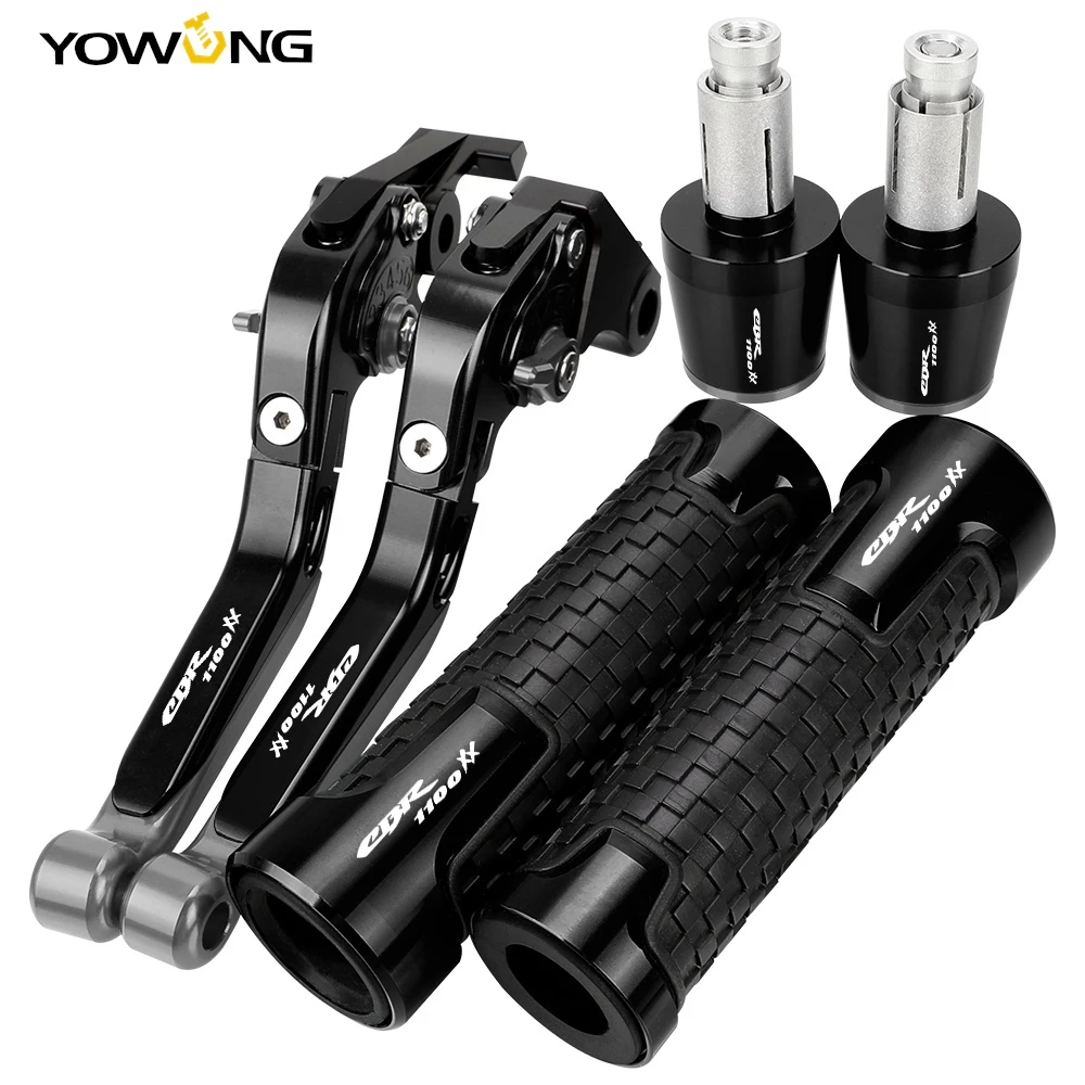 

For Honda CBR1100XX 1997 -2000 2001 2002 2003 2004 2005 2006 2007 Brake Clutch Levers CBR 1100XX 1100 XX Handlebar Grips Ends