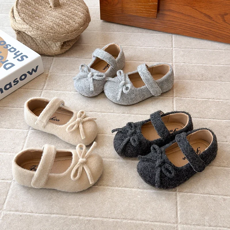 Children Leather Shoes for Girls 2025 Autumn New Fashion Korean Style Soft Bottom Anti-slippery Versatile Princess Dress Flats