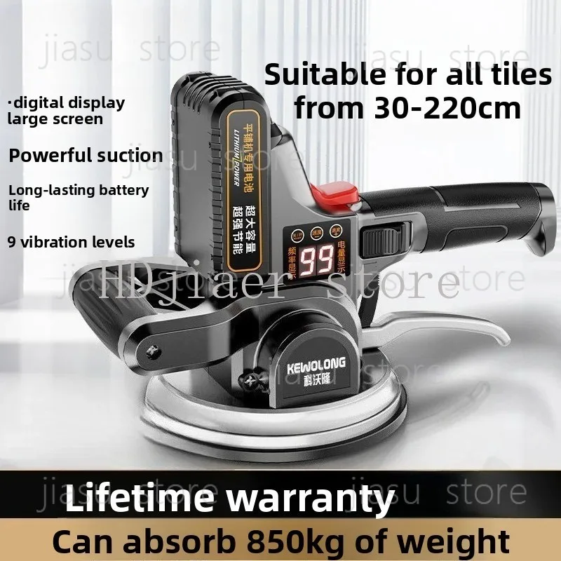 Máquina Vibradora para Colocación de Azulejos de 50V y 21000 RPM - Vibrador con Ventosa, Colocador de Azulejos Ajustable, Herramienta para Colocación de Ladrillos en Paredes y Suelos para Construcción