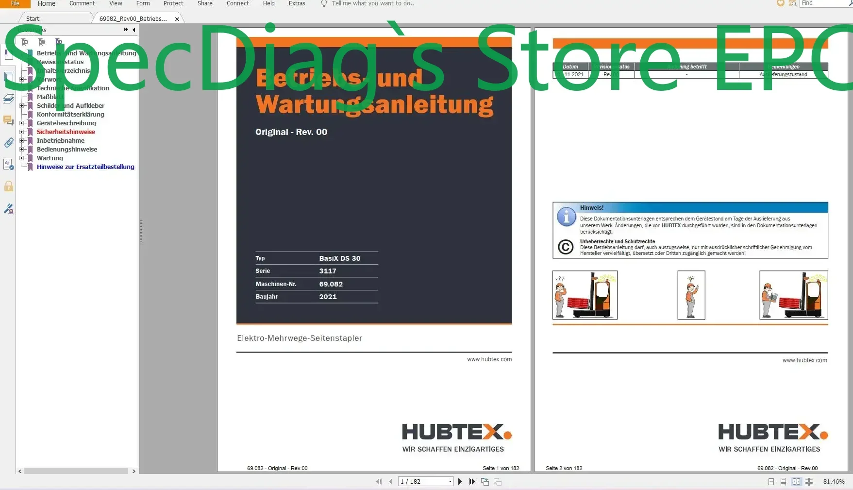 

Вилочный погрузчик SpecDiag Hubtex 4,1 ГБ PDF, немецкий обновленный 2021, сервис и руководство по эксплуатации DVD