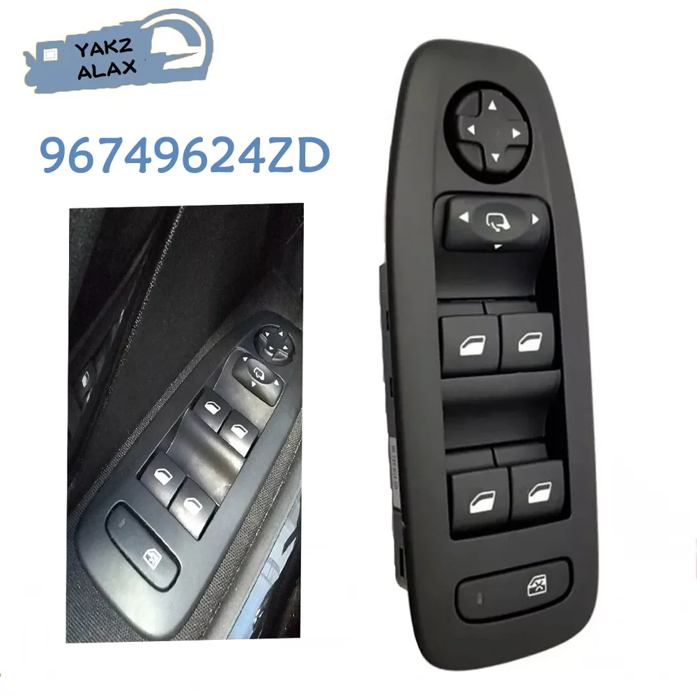 96749624ZD for PEUGEOT 208 / 2008 2013 2014 2015 2016 2017 2018 Master Power Window Control Switch Lifter Button Car Accessories