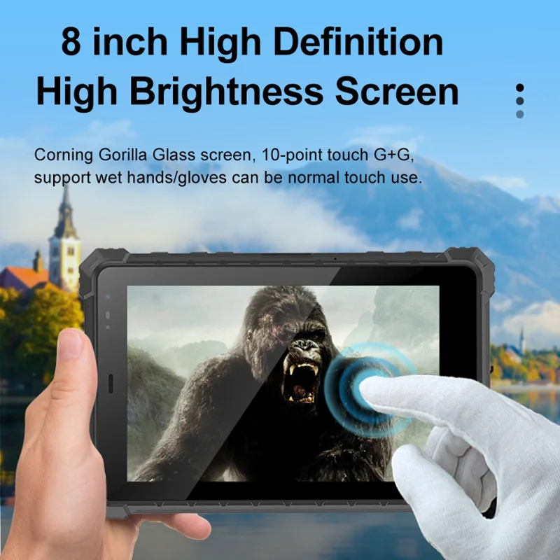 8-Inch Rugged Tablet with Windows 11 OS I7 CPU 16G+256G IP68 4G LTE 2D Barcode Scanner Linux Ubuntu - Industrial Mobile Computer