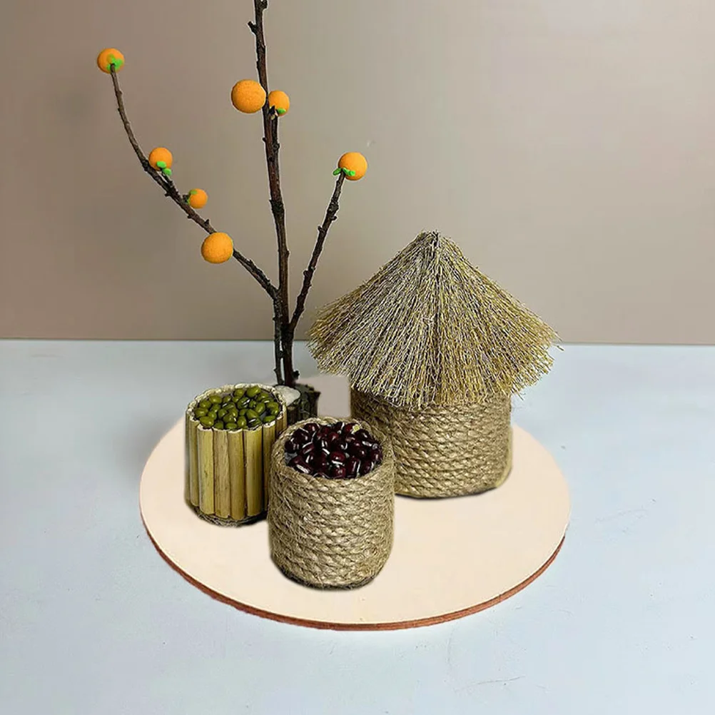 

5Pcs Natural Round Wood Slices Unfinished Blank Discs for DIY Crafts Painting Graffiti Board Children Creative School Projects