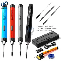 5V 8W USB Soldering Iron Set Cordless Electric Soldering Iron Adjustable Temperature 300-450℃ Battery Smart Welding Solder Tool