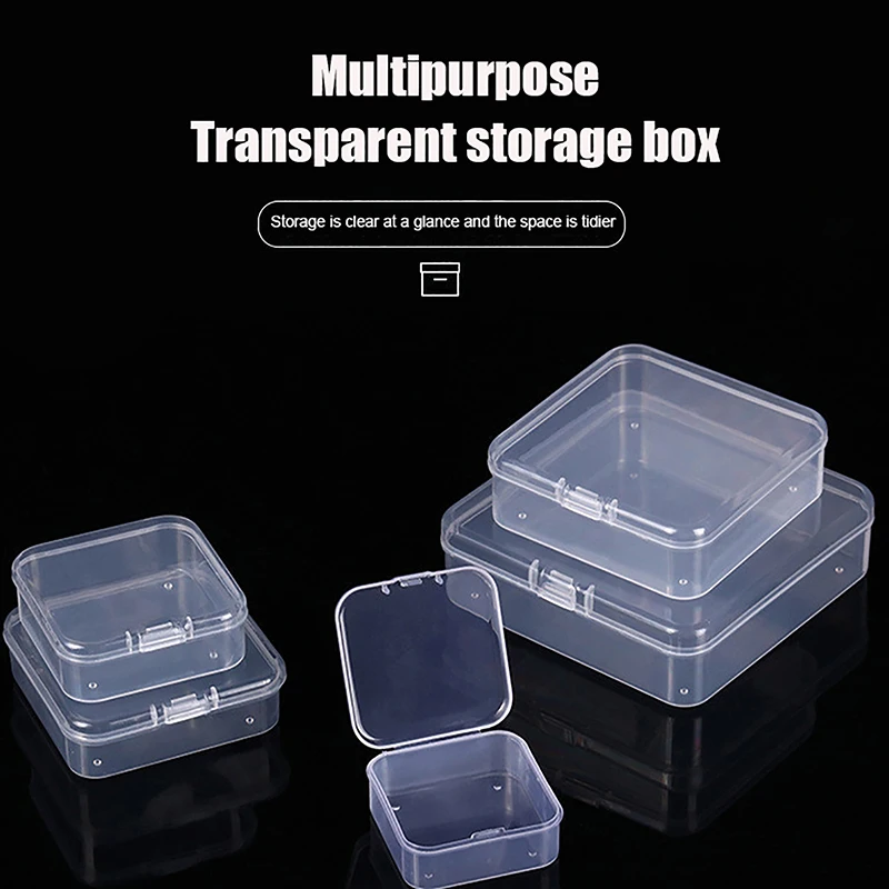 10pcs Transparent Storage Boxes Parts Small Beads Accessories Storage Boxes Tool