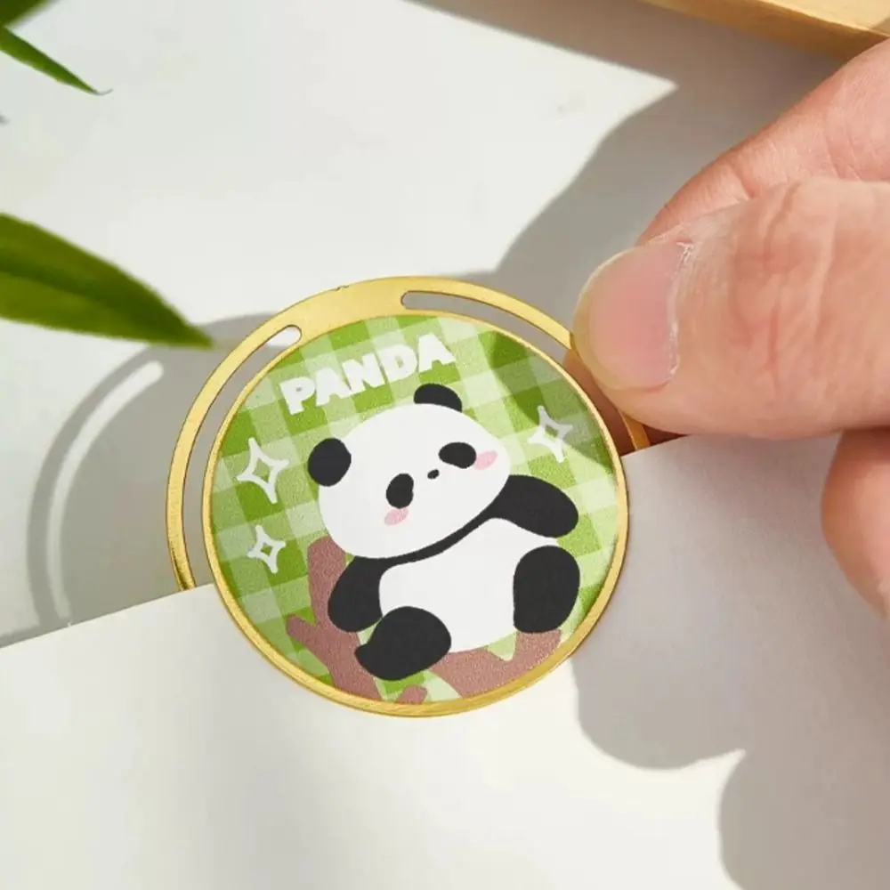 4 szt. Materiały do nauki Kawaii Panda mosiężna zakładka klasyczna kreatywna zakładka w stylu chińskim śliczna metalowa zakładka szkoła