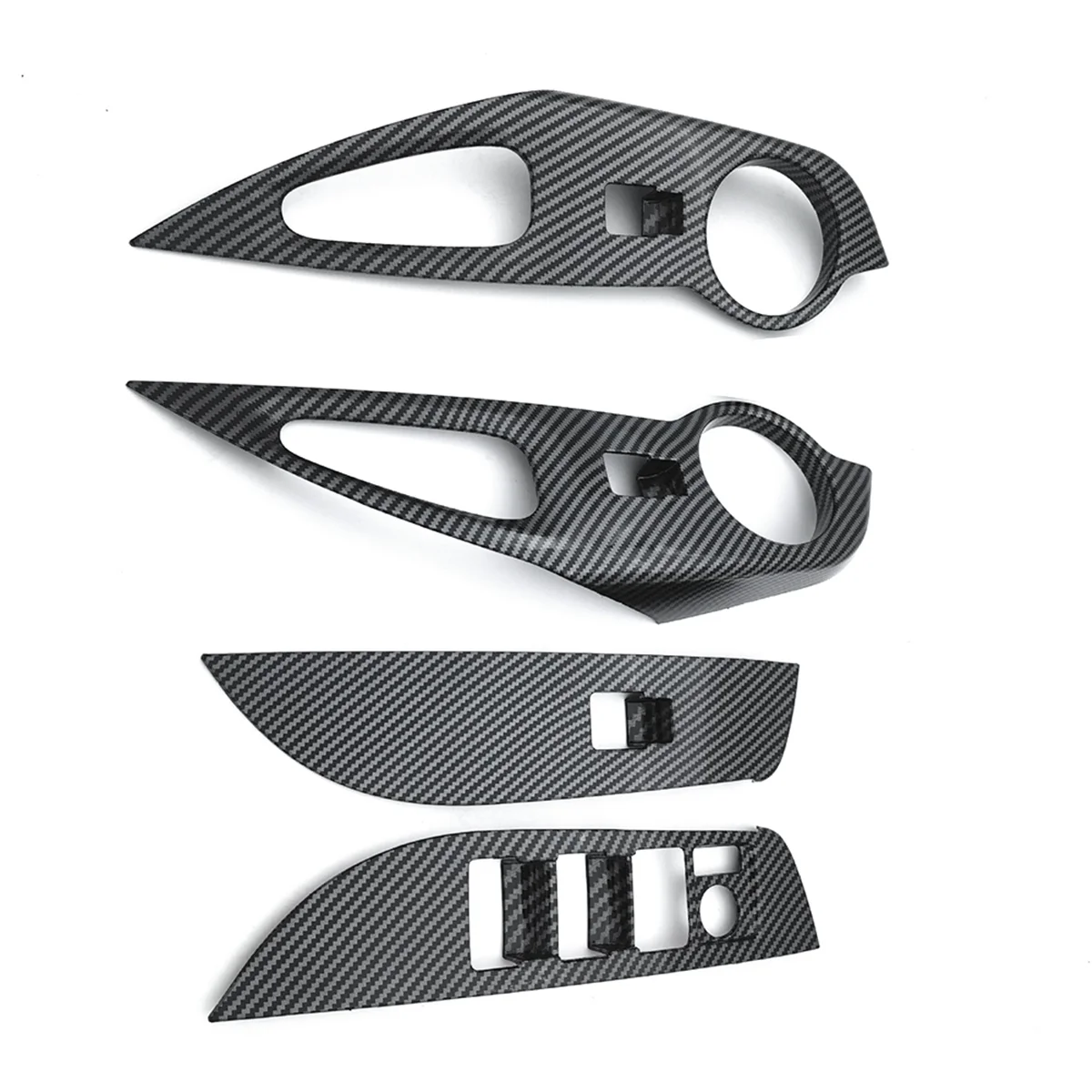 

4Pcs Car Window Glass Lift Button Switch Cover Trim Door Armrest Panel for Toyota Corolla Cross 2020 RHD -A74F