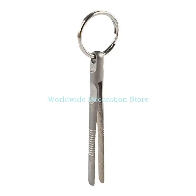 Q39B TC4 Tweezers Survival Tool Tweezers for Outdoor Camping for Titanium Alloy Tweez