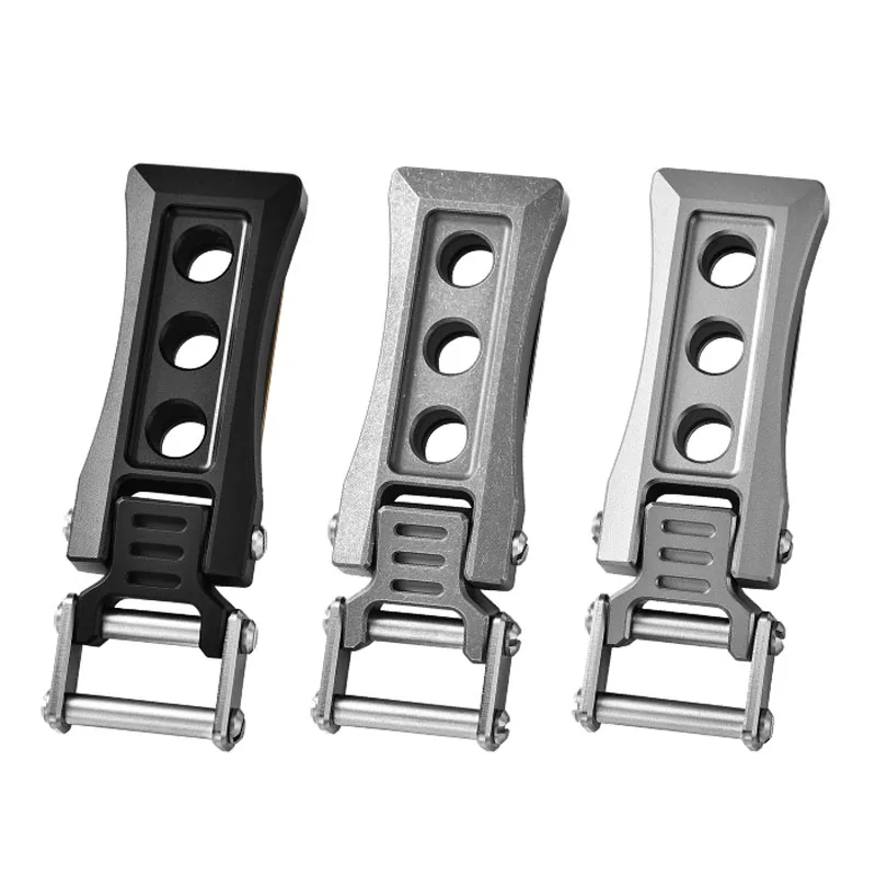 Titanium Alloy Buckle Keychain EDC Belt Carabiner Multi-functional Outdoor Tools Climbing Hiking Waist Hanging Car Keyring