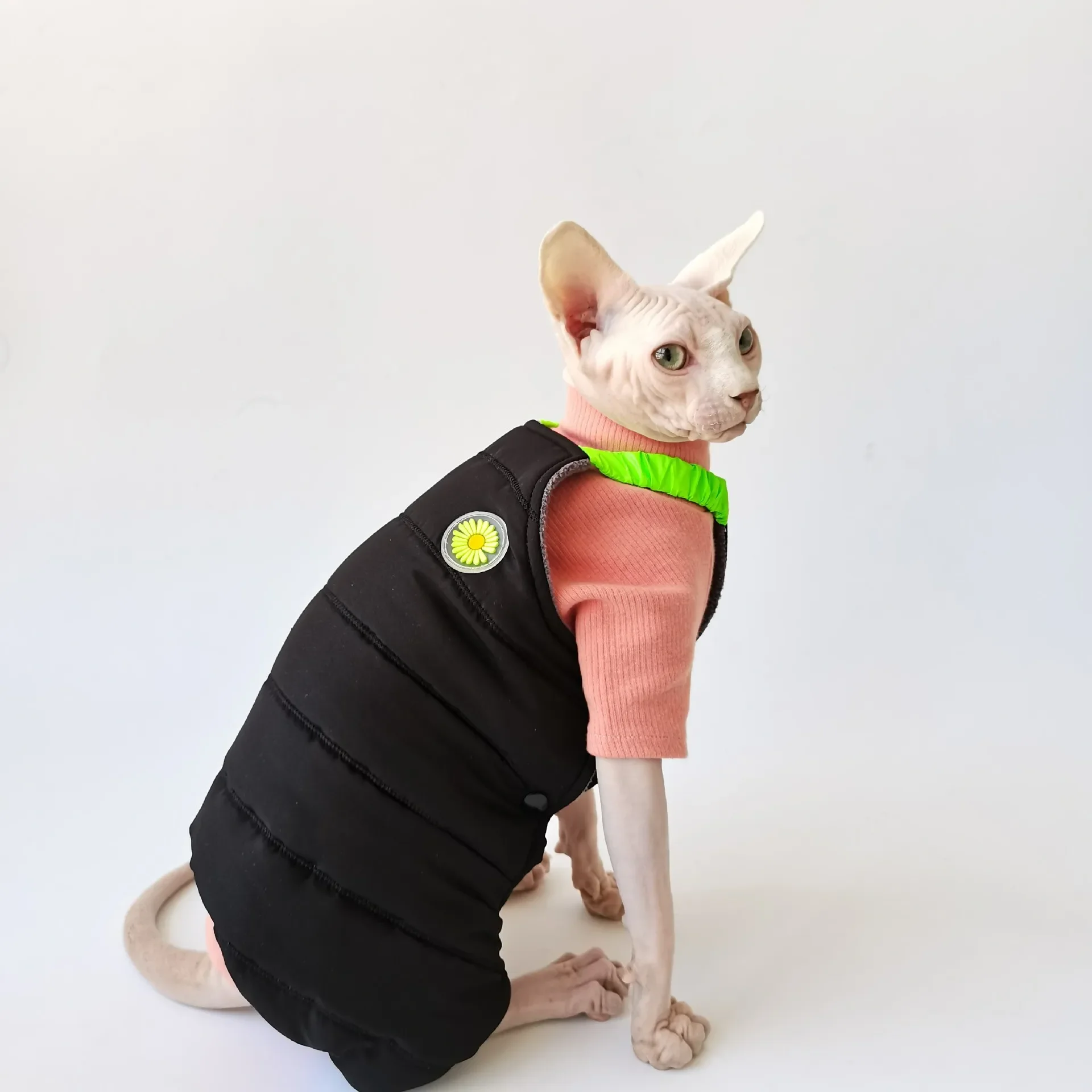 

Autumn and Winter All-inclusive Fleece Thickened Cotton Pants Sphynx Hairless Cat Devon Clothes