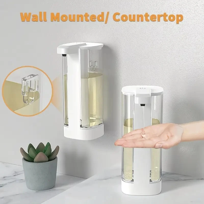 

500ML White Smart Touchless Liquid Hand Pump Sanitizer Washing Machine Wall Mounted Intelligent Automatic Sensor Soap Dispenser