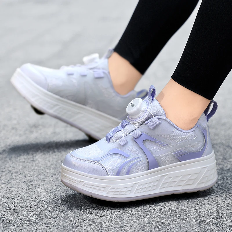 2025 Nuevos tacones de moda para niñas: ligeros, antideslizantes, resistentes al desgaste, suela blanda con hebilla giratoria