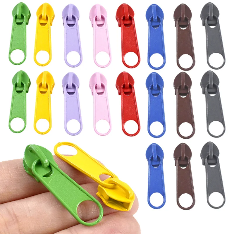 

30-100Pcs 3#5# Rainbow Zipper Pull for Nylon Zips Coil Backpack Zip Head Closure Zippers Slider Repair Kit Sewing Accessories