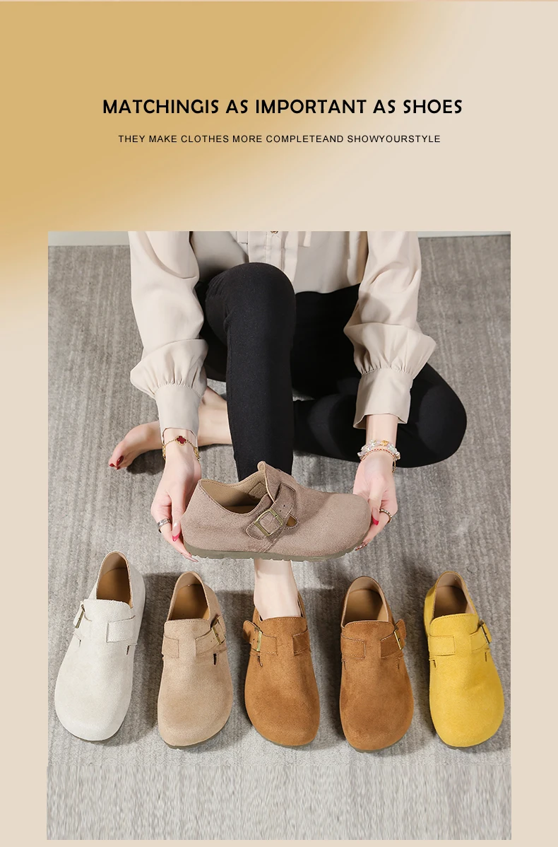 Damen-Retro-Slipper, Damen-Einabsatz-Sandalen, geknöpfte Loafer im koreanischen Stil, Mule-Schuhe, modische Outdoor-Slipper – Detail 12