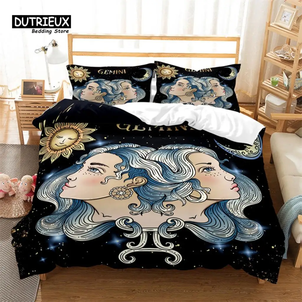 

Mystery Constellations Duvet Cover Exotic Abstract Art Bedding Set Microfiber Comforter Cover King Queen For Adults Kids Bedroom