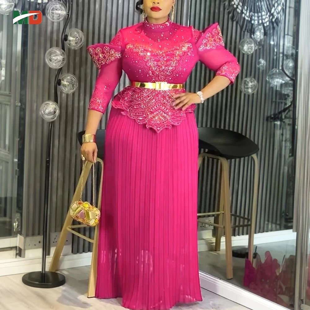 

MD 2026 модные африканские вечерние платья для женщин Дубай с блестками свадебное вечернее платье больших размеров элегантное турецкое платье макси BouBou