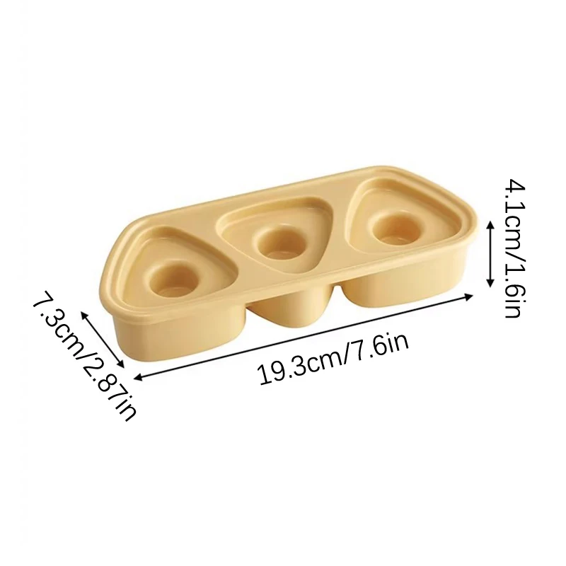 주방 액세서리 3 링크 오니기리 몰드 삼각형 스시 몰드, 한 번 빨리 만드는 3 개 스시 라이스 볼 몰드