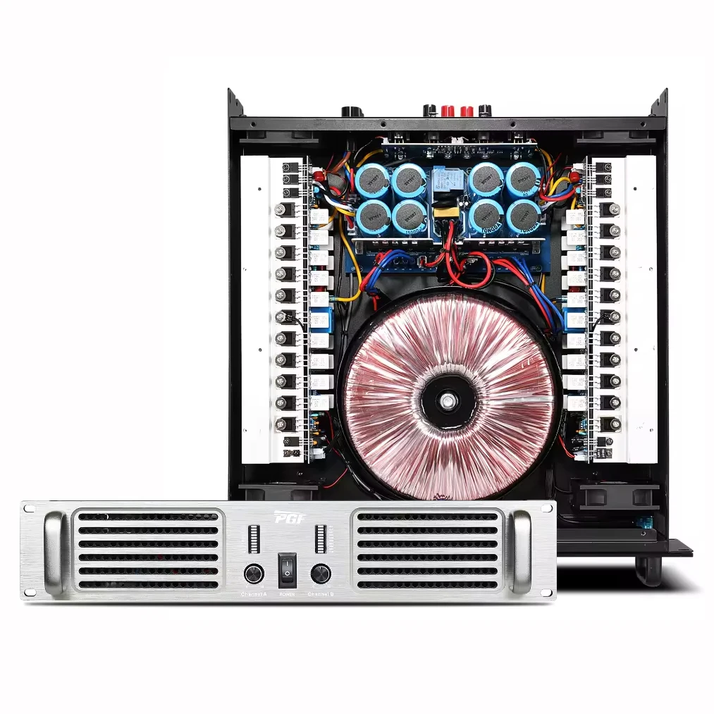 Hot Sale 2U 2*1200W Professional Amplifier Class H Stereo Sound 2 Channel Audio System Powerful Professional Power Amplifier
