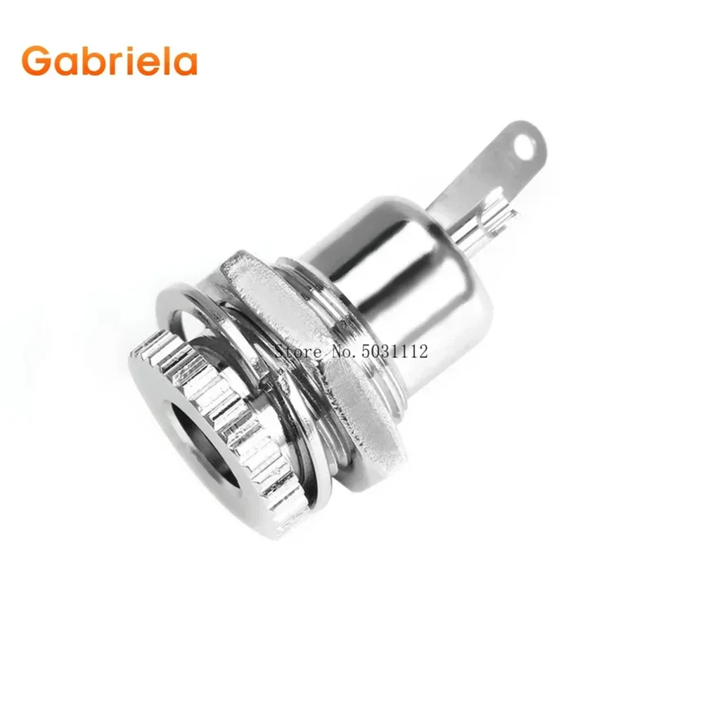 5/10PCS DC-099 5.5 mm x 2.1mm 2.5mm DC Power Jack Socket Threaded Female Panel Mount Connector Adapter Metal Open Hole 5.5*2.5mm