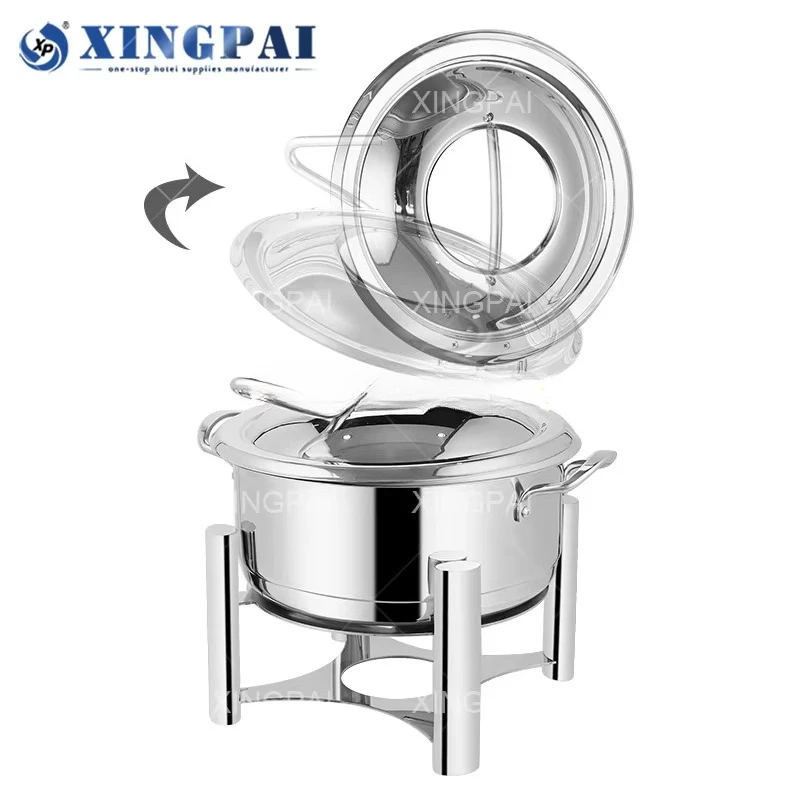 Restaurant Hotel Supplies Elegant Silver Chaffing Dishes Buffet Catering Stainless Steel Electric Chafing Dish