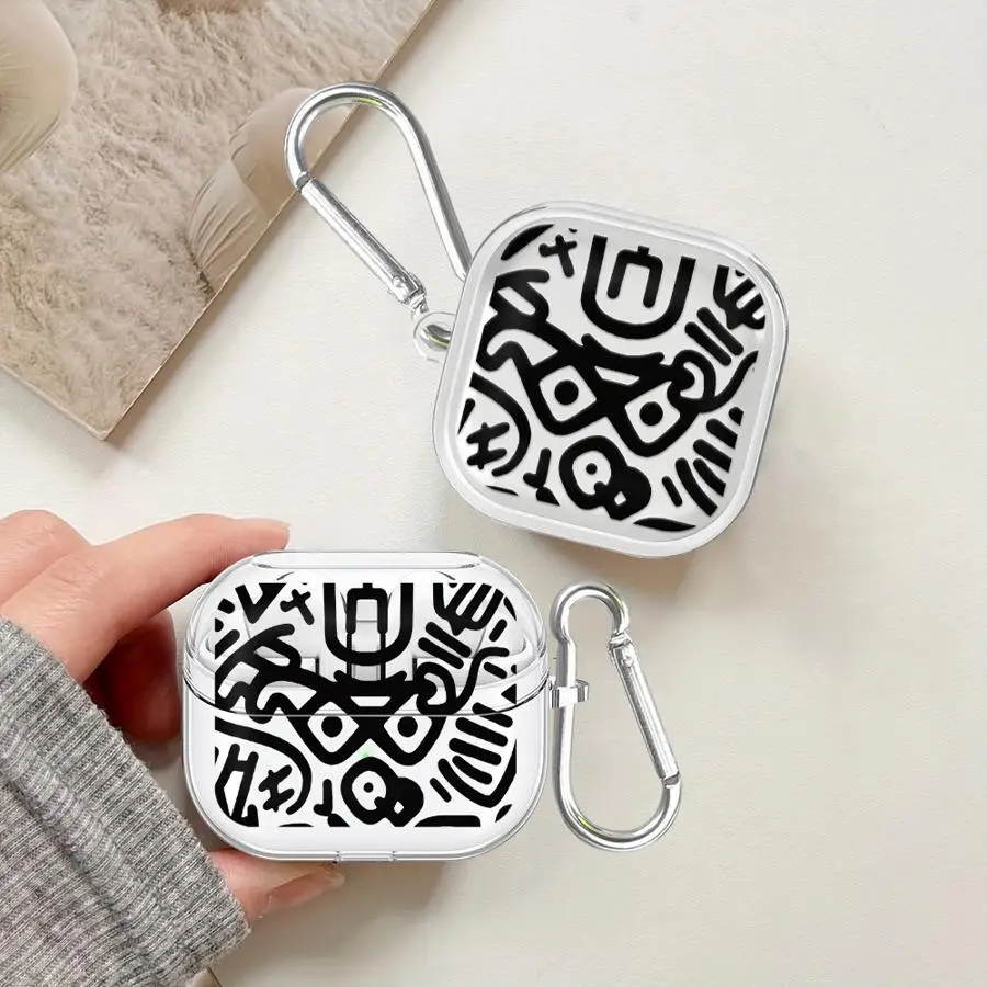 Graffiti Cartoon Clear Earphone Cases Cover Case For Samsung Galaxy Buds 4 Pro 4Pro 3Pro Live 2 3 FE