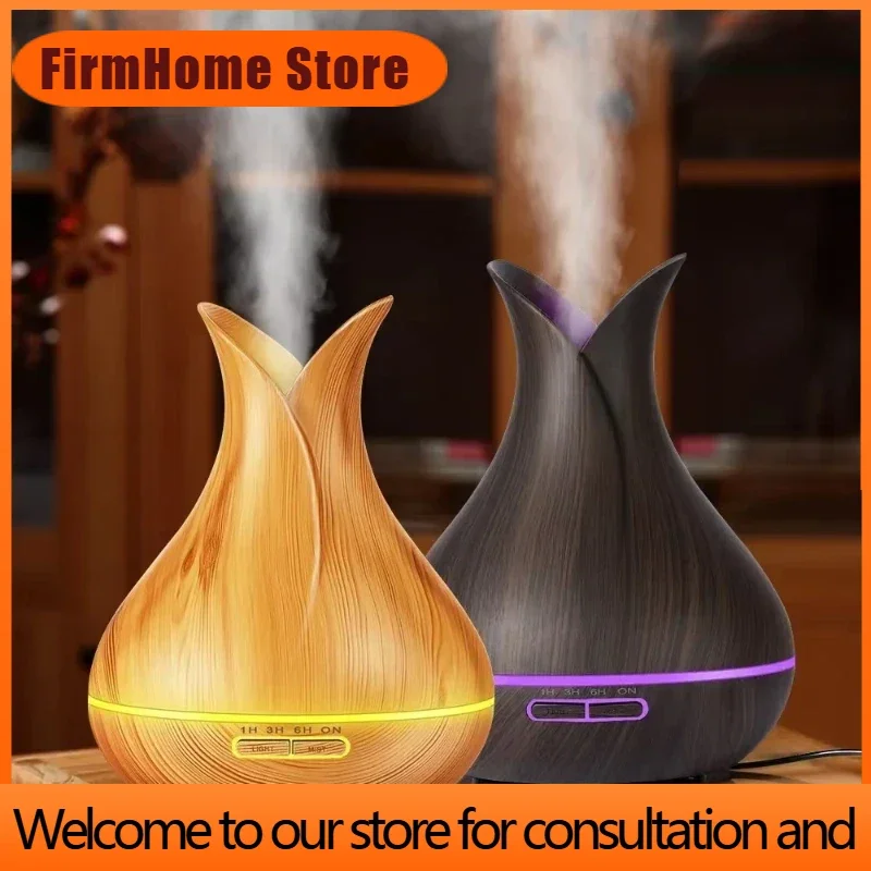 FirmHome StoreWiFi Smart Air Humidifier 400ml Essential Oil Diffuser Deco Home Ball Perfume Wood Aroma Air Wireless Humidifiers
