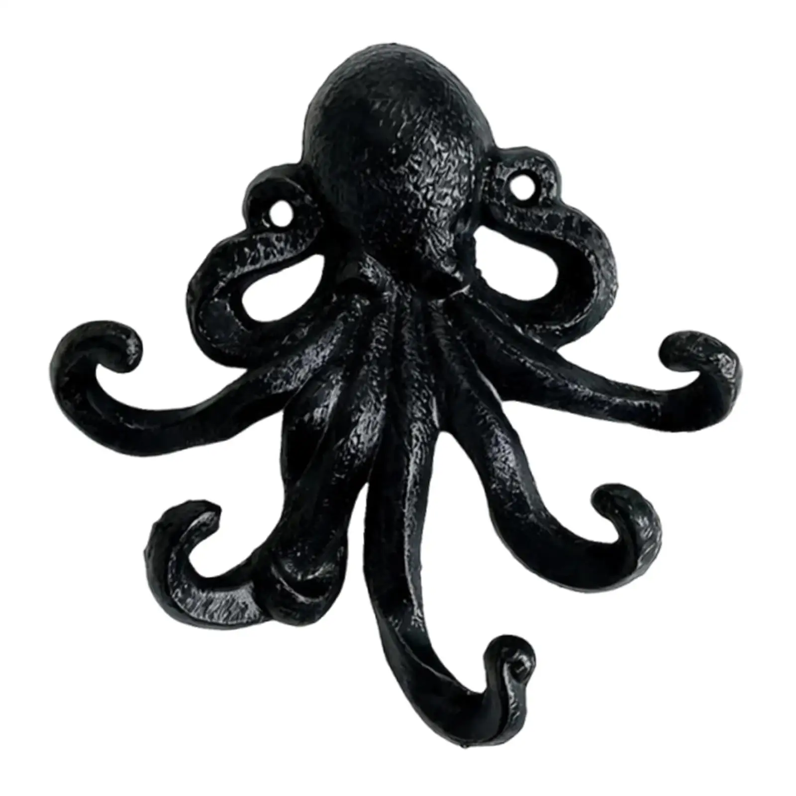 Cast Iron Octopus Wall Hook Vintage Rustic Hand Towel Rack Wall Decoration Key Hanger Rack for Bathroom Home Indoor Outdoor Yard