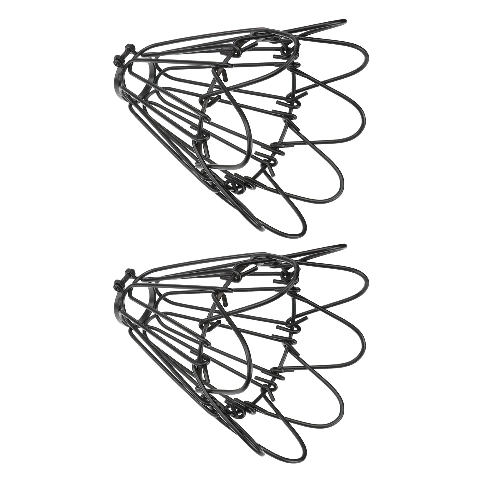 

2 pcs Iron Lampshade Black Scalloped Hanging Lighting Fixture Vintage Rustic Chandelier Shade Home Decoration