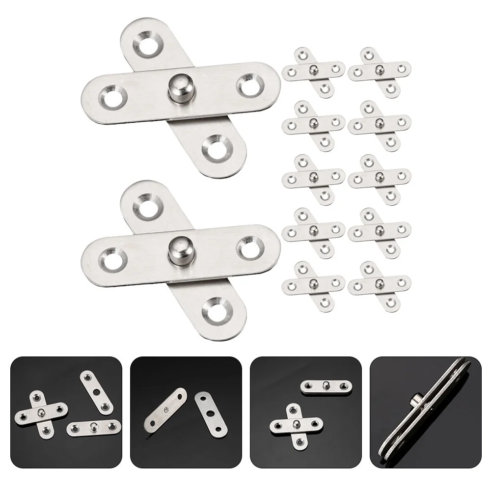 

12 Pcs Hidden Cabinet Door Hinge Kitchen Hinges Rotatable Doors Stainless Steel for