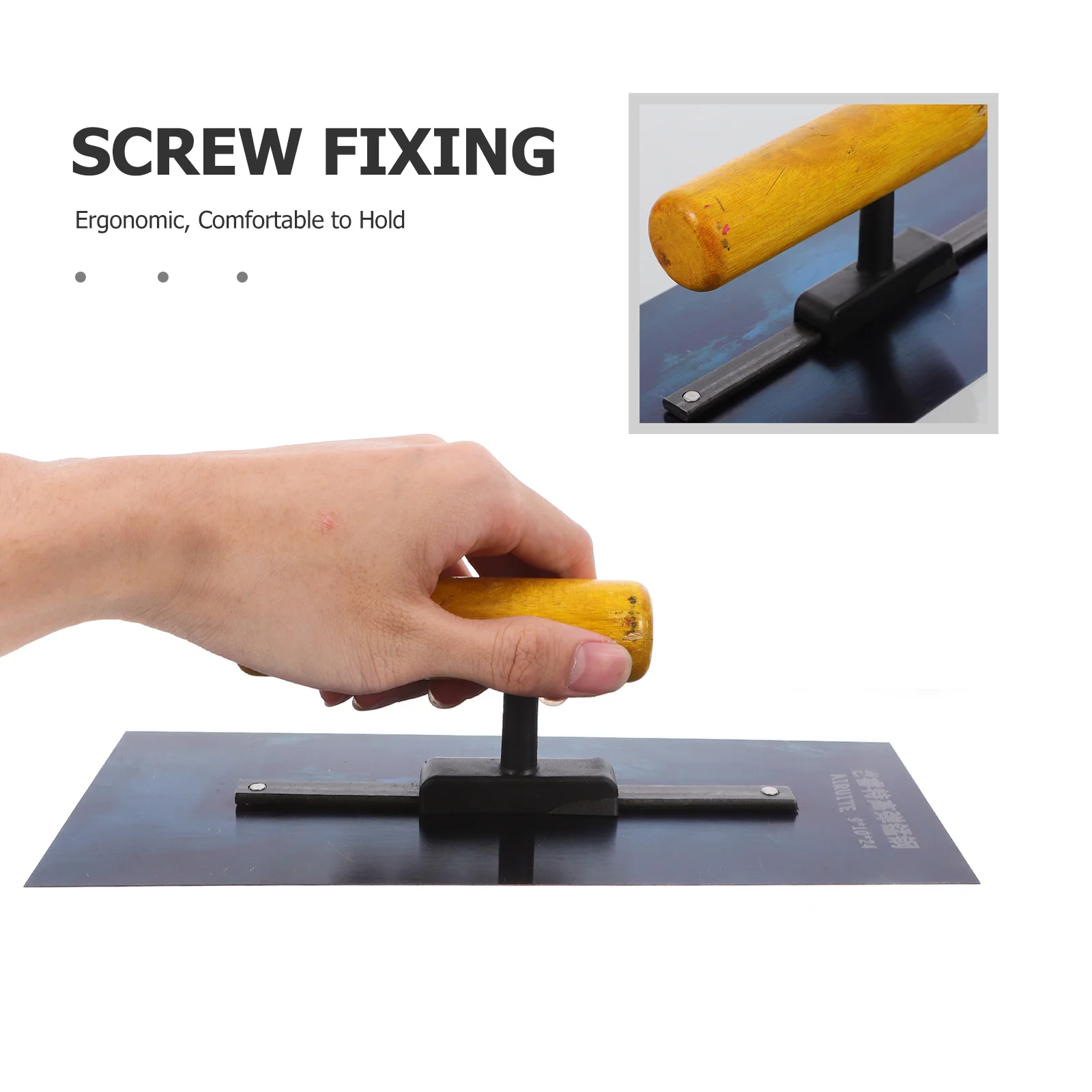 مقبض خشبي مجرفة أداة تجصيص من الفولاذ الكربوني لحشو التماس داخل الزاوية مجرفة يدوية للبناء تشطيب الخرسانة #2