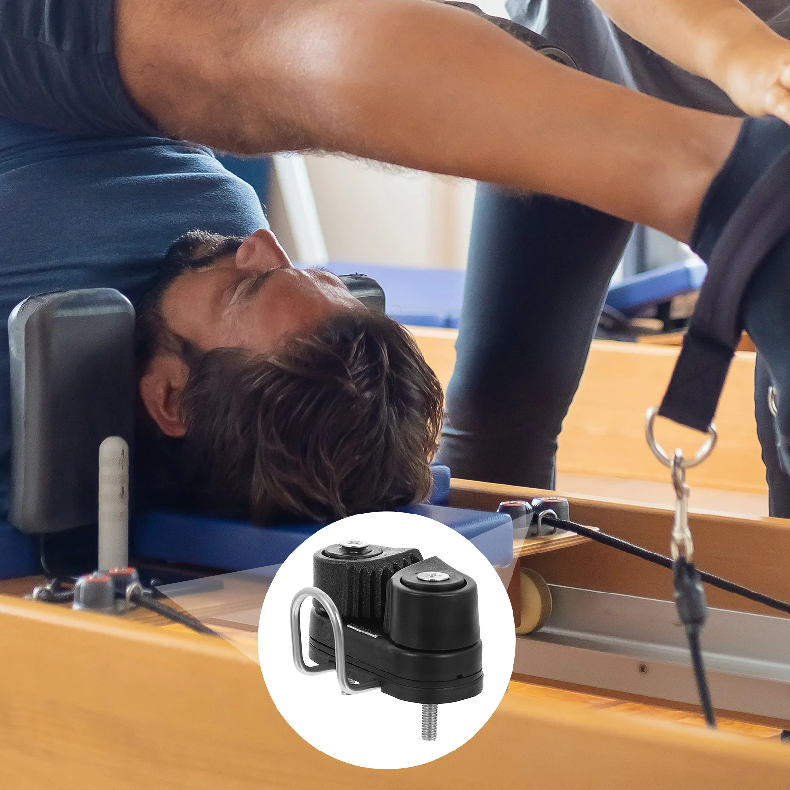 

1Set Composite Nylon Cam Cleat Double Bearing Lightweight Small Size Fast Entry Rope Device Pilates Yoga Gym Fitness Equipment