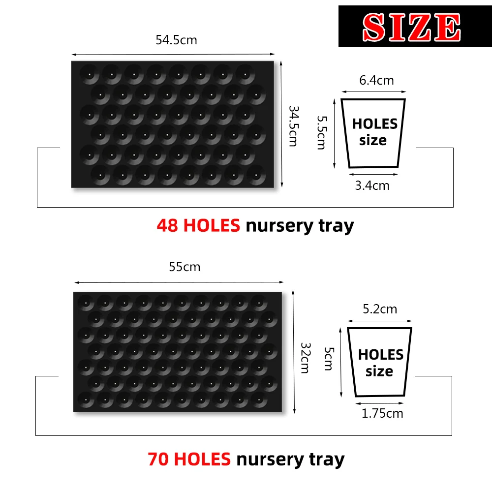 Plant Nursery Tray 48 or 72 Holes Plastic Planting Nurture Box Garden Flowers Fruit And Vegetable Transplanting Supplies Tools