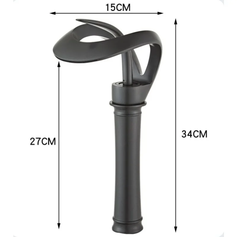 Rubinetto per lavabo stile cascata Rubinetto caldo e freddo in ottone creativo e personalizzato Rubinetto per lavabo da appoggio per bagno Rubinetto monocomando