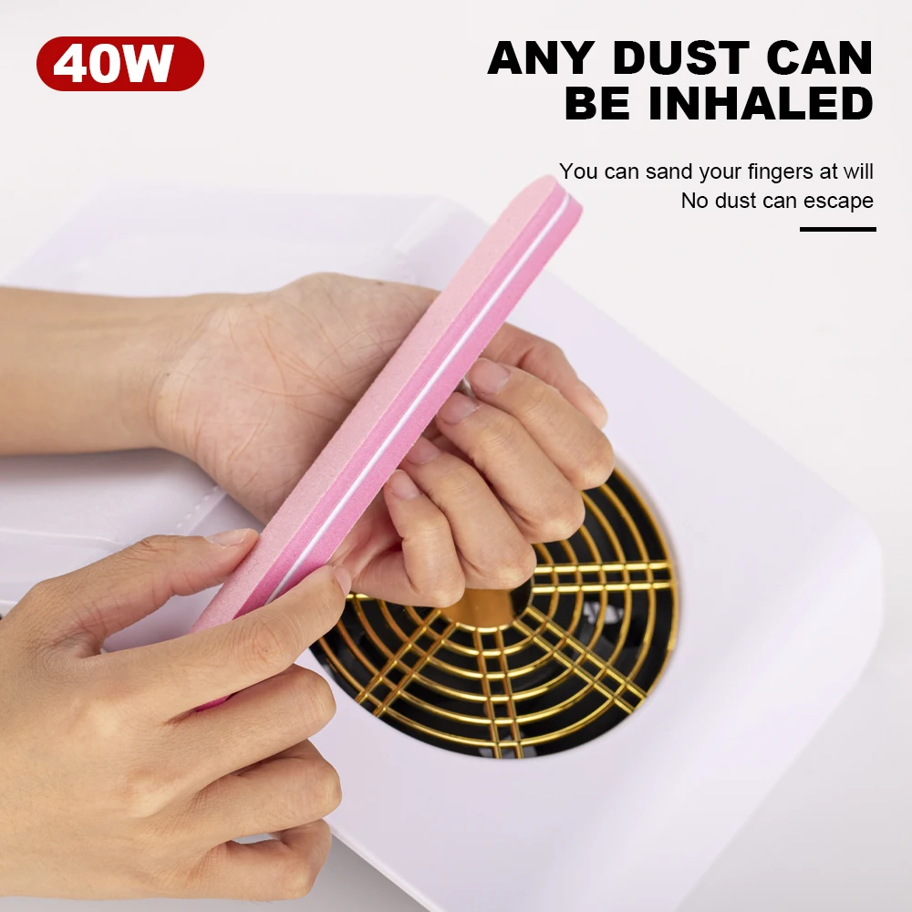 Nagelstaubsammler, kompakter Vakuumventilator, Staubsammler mit wiederverwendbarem Filter, leistungsstarke Staubsaugmaschine, Maniküre für die Maniküre