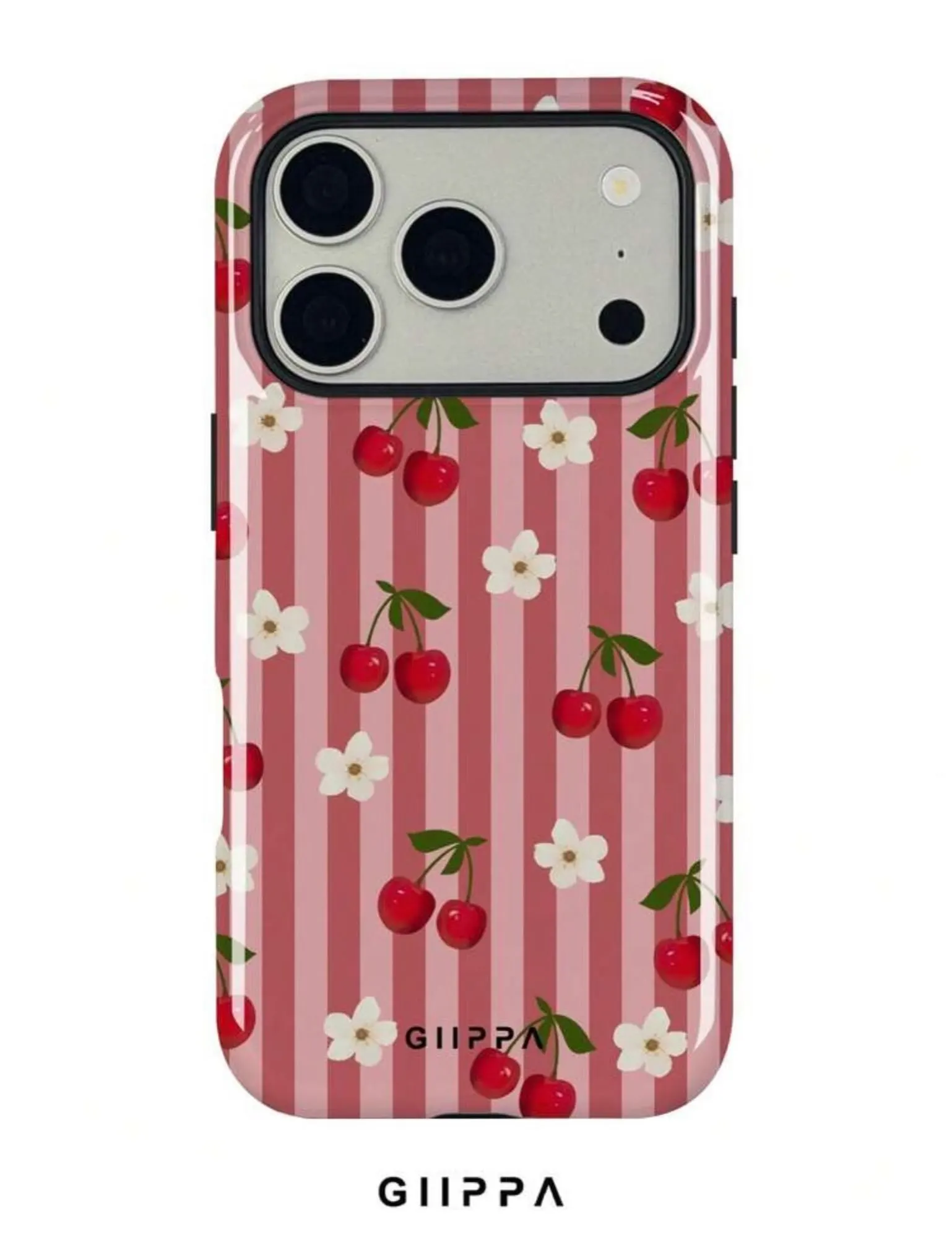 Red Cherry Fruit GIIPPA Phone Case for Samsung Galaxy S20 S23 S24 S25 S26 FE Plus Ultra Edge 4 5G Luxury Double-layer Back Cover