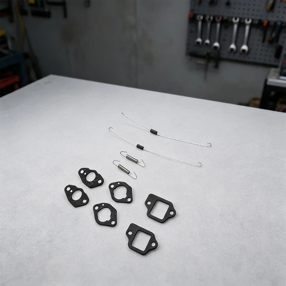 4 Metal Throttle Springs and 6 Carburetor Gaskets for Honda For GC135 GC160 GCV135 For GCV160 Engine Carburetor Rebuild Kit