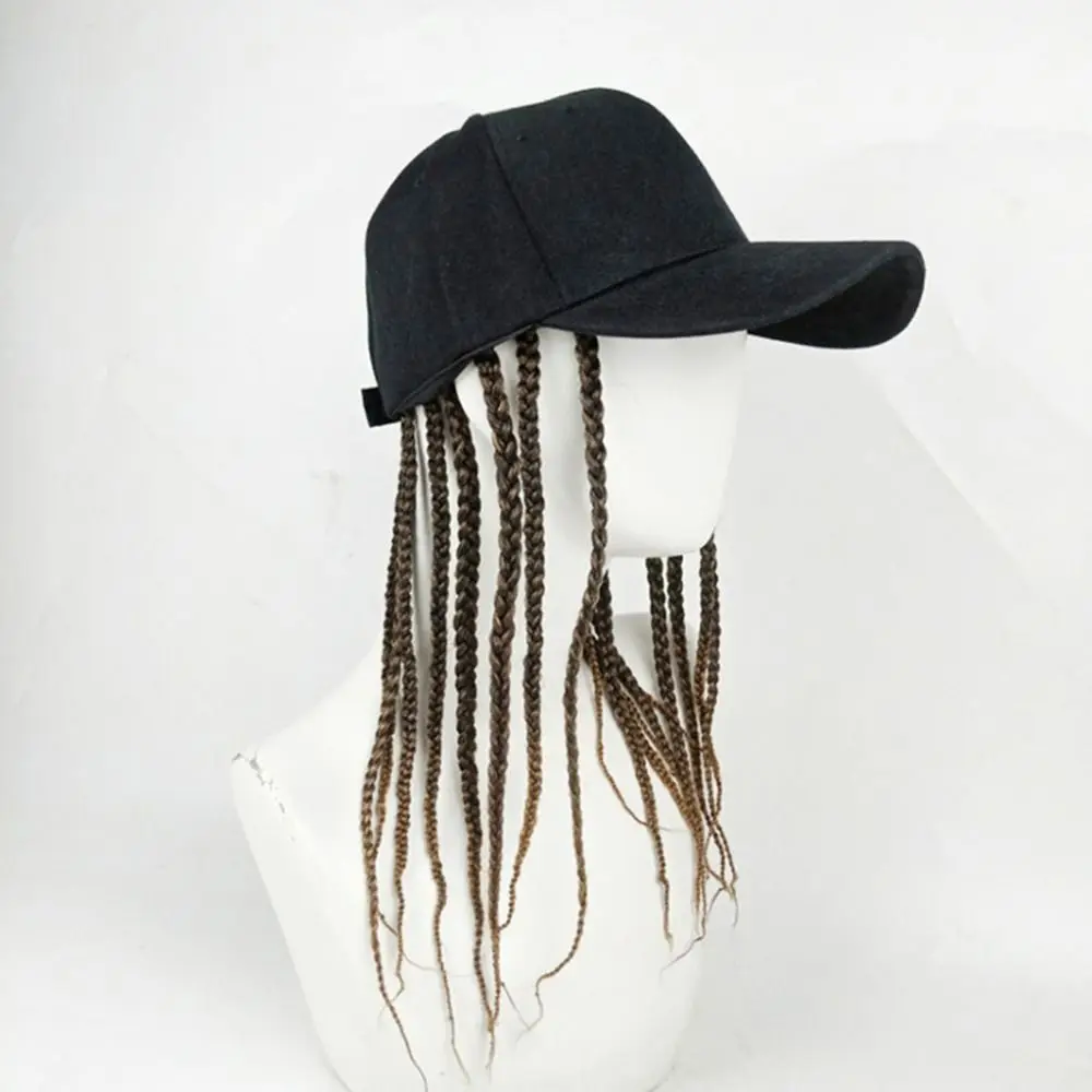 Baseball Cap Wig Hip Hop Hat Daily Wear Synthetic Wig Wig Hair Dreadlocks Cap 35cm Dirty Hair Braid Sun Visor Hats Lady Men