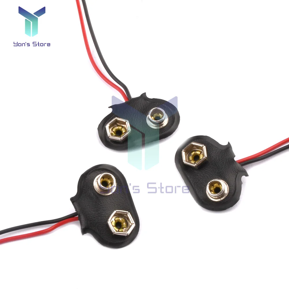 3PCS 18cm Double Red and Black Clips Crocodile Probe Cable Test Leads 9v Battery Double Crocodile DIY Clips Test Line Cable