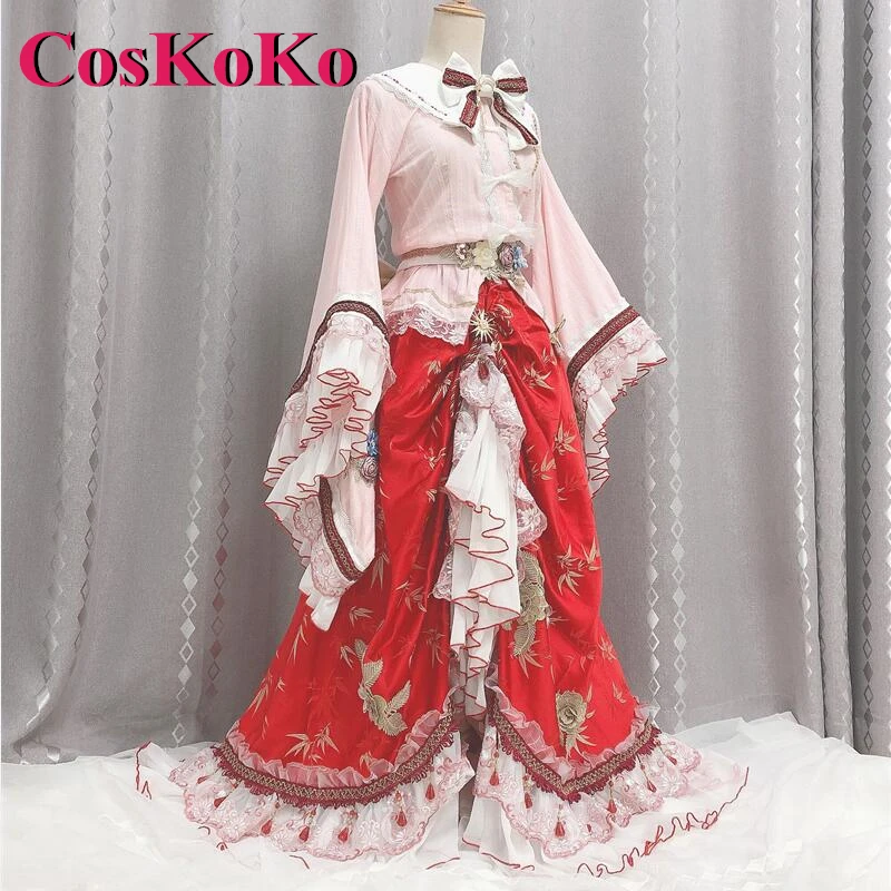 CosKoKo  Houraisan Kaguya Cosplay Anime Game Touhou Project Costume Gorgeous Sweet Formal Dress Women Party Role Play Clothing