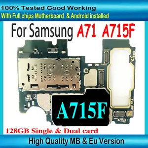 Bilashmart 128GB Unlocked Samsung Galaxy A71 A715F Motherboard SM A715F Logic Board With Android System EU Version Plate