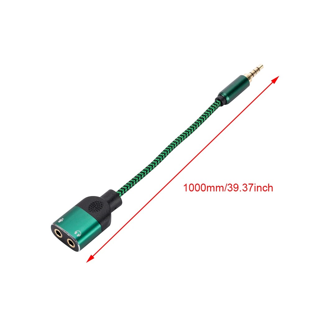 Adaptador de Audio USB de 3,5mm con auriculares duales y conector de micrófono, adaptador de tarjeta de sonido USB a Aux, convertidor de Audio externo de 3,5mm