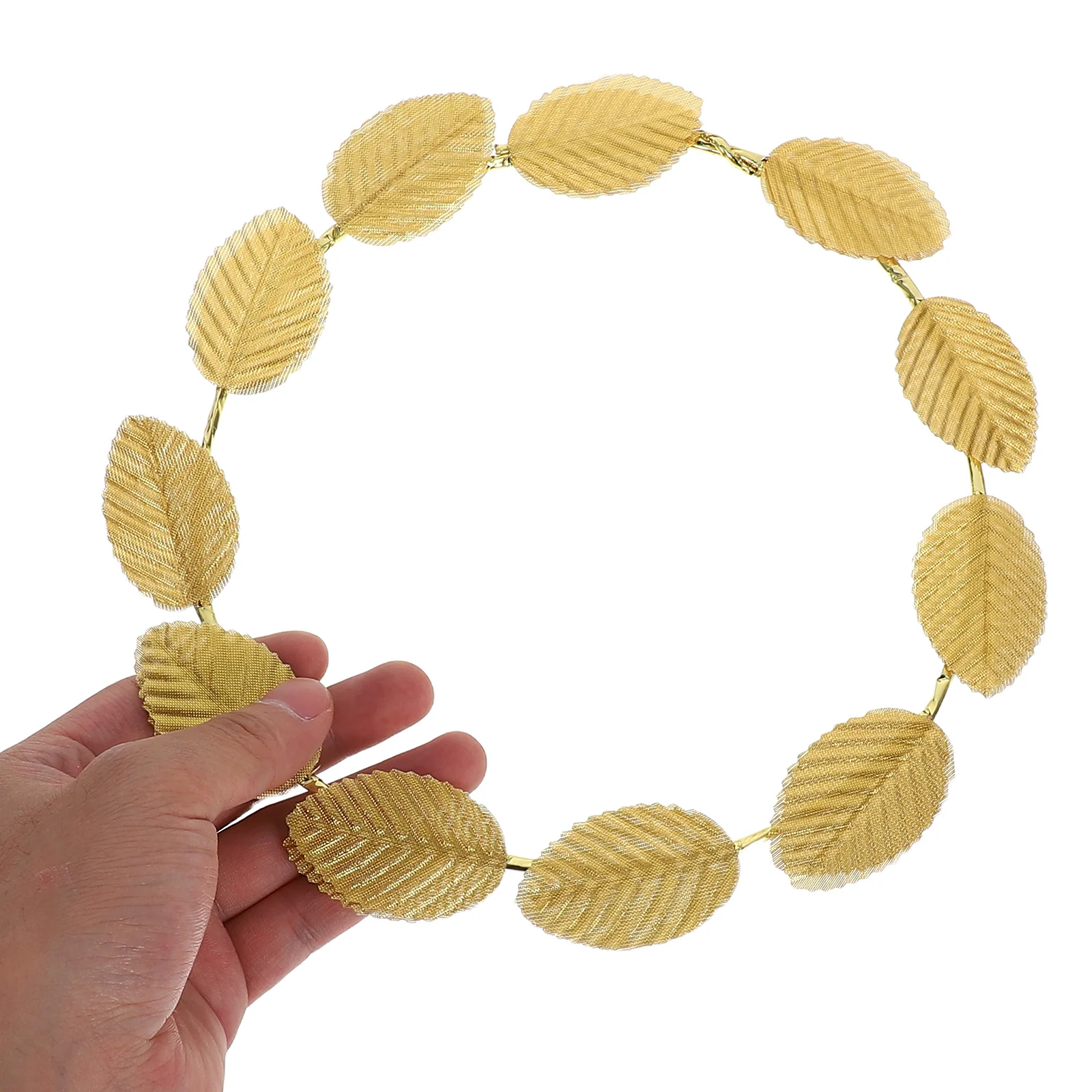 

Golden Leaf Head Ring Headband Wreath Hair Accessories Decorations Halloween Garland Leaf Headwear Soft Cloth Easy Match Clothes