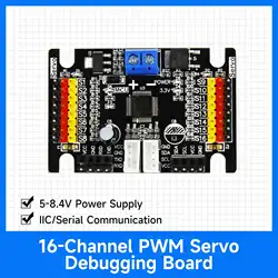 16-channel PWM Servo Debugging Board Driver Module IIC Interface Support Bluetooth APP Control For DIY Robotic Arm RC Car Kit