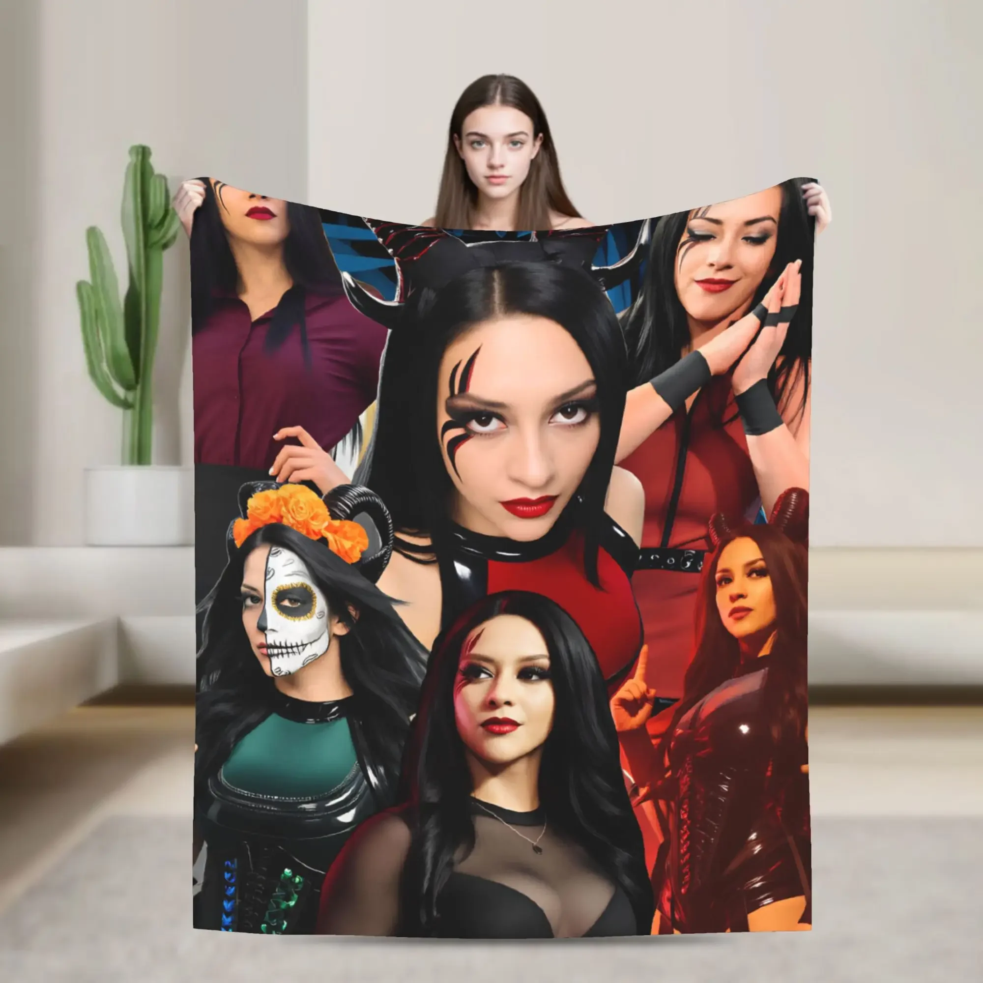 

Liv Morgan Collage Soft Cozy Blanket for Bed Sofa Travel Flannel Throw for Home Decor Car Bedspread Cover