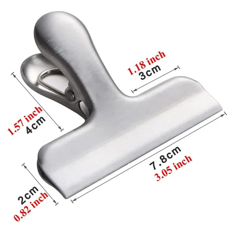 New Stainless Steel Chip Bag Clips Stainless Steel Home Kitchen Food Snack Clip Moisture-proof Household Kitchen Gadgets Item