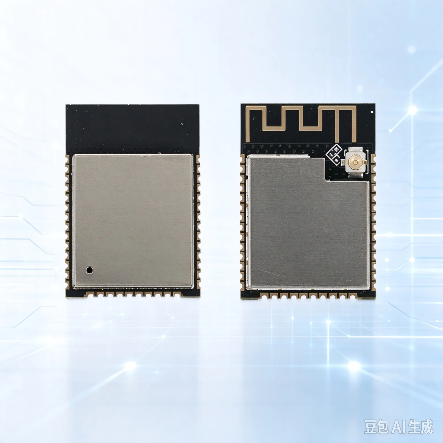 esp32-wifi-bluetoothモジュール用アンテナ。シリアル通信からwifiへの変換、デュアルアンテナ、esp32-sモジュール対応。